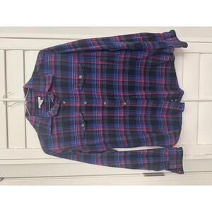 Carhartt women's plaid flannel long-sleeve button-up shirt size M